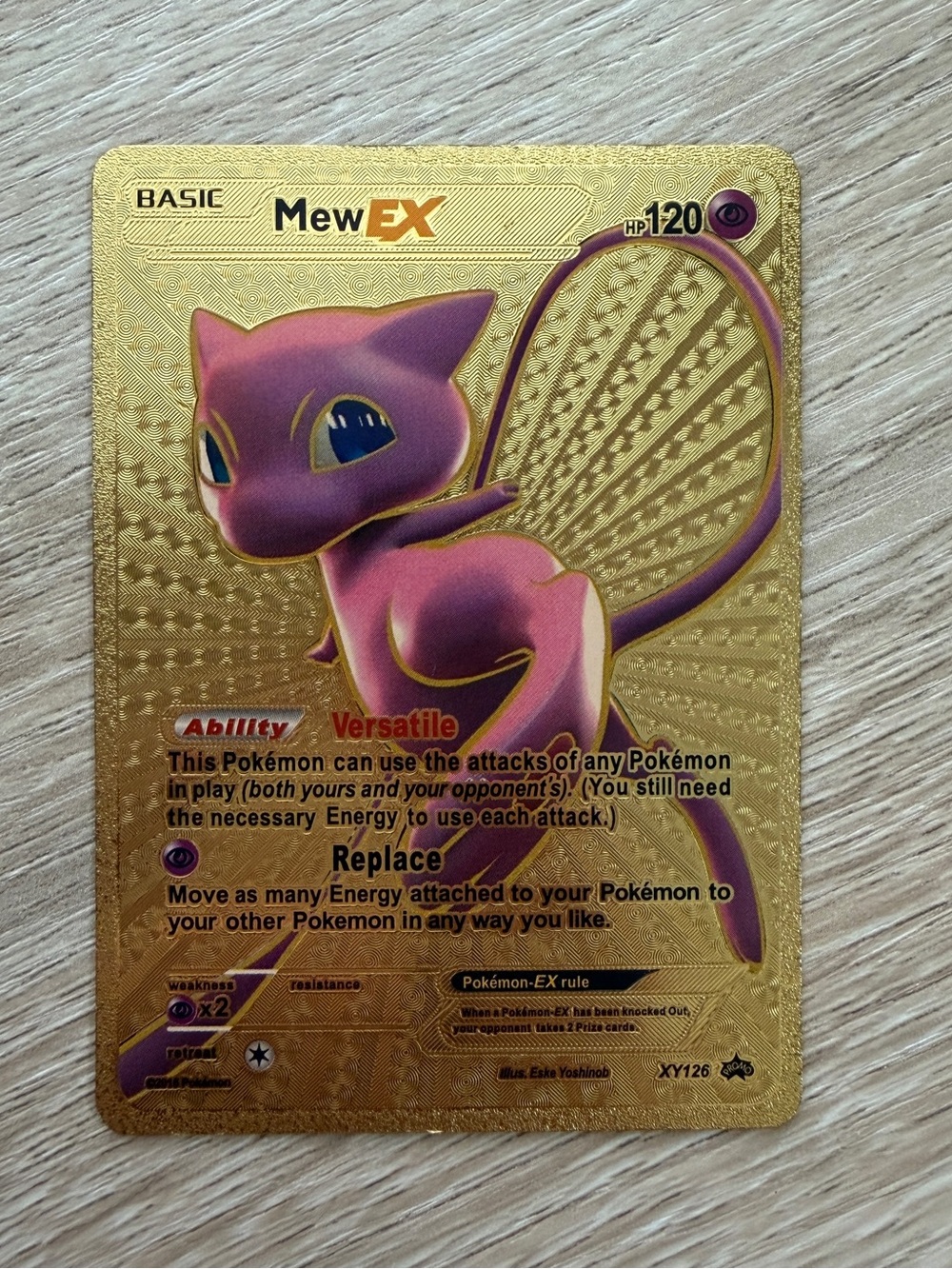 Mew EX Pokémon Gold Holo Rare Trading Card